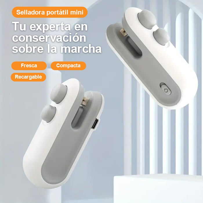 ✨ Última Venta 49% DE DESCUENTO 💥 Pequeña Selladora Magnética Recargable 2 en 1 para Snacks - Máquina de Sellado Mini para el Hogar